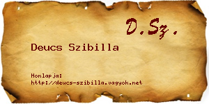 Deucs Szibilla névjegykártya